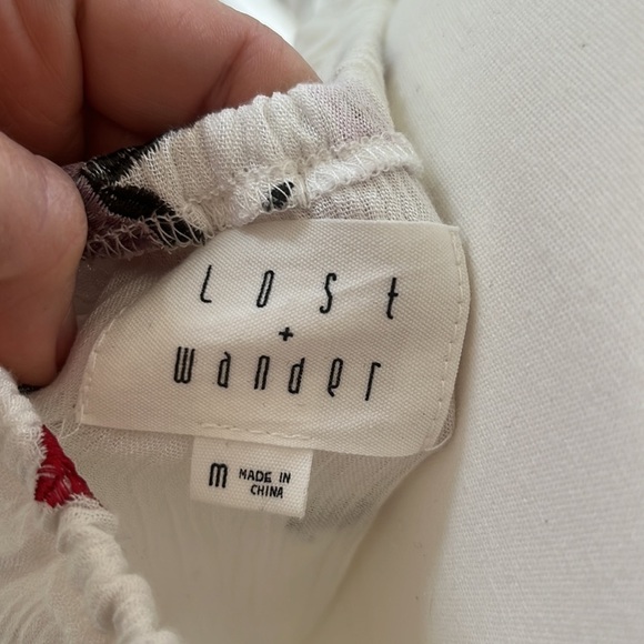 Lost and Wander embroidered Off the Shoulder Maxi Dress size medium M - Picture 6 of 7